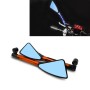 2 PCS Motorcycle Parts CNC Technology Aluminum Alloy Rearview Mirror Side Mirror(Orange)