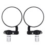 2 PCS Motorcycle Electromobile Universal ABS Shell Holder Round Shape Rear VIew Mirror