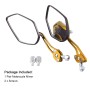 Motorcycle Modified Universal Rear View Mirror Set (Gold)