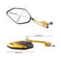 Motorcycle Modified Universal Rear View Mirror Set (Gold)