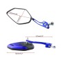 Motorcycle Modified Universal Rear View Mirror Set (Blue)