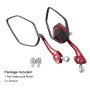 Motorcycle Modified Universal Rear View Mirror Set (Red)