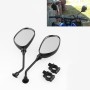 MB-MR006-BK Motorcycle Modified Universal Rear View Mirror Set with Handle Adapter