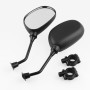 MB-MR006-BK Motorcycle Modified Universal Rear View Mirror Set with Handle Adapter
