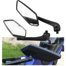 MB-MR012-BK 2 PCS Modified Motorcycle Reflective Side Rear View Mirrors for Motorcycle with 8mm and 10mm Screws(Black)