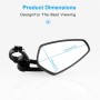 Universal 7 / 8 inch 22mm Modified Motorcycle Side Rearview Mirror (White)