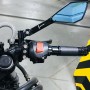 Модифицированное мотоциклетное алюминиевое сплавовое сплав Rhombus отражающий световой боковой зеркал заднего вида (черный)