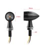 For Kawasaki / Suzuki / Yamaha / Honda T-S002 1 Pair Motorcycle LED Mini Turn Signal Metal Retro Signal Light