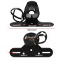 MB-LPF001-BK Motorcycle Modified Universal Retro Heart-shaped LED Tail Light with License Plate Frame Function