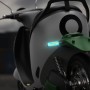 2 ПК, D12V Мотоциклевые светодиодные водонепроницаемые динамические боковые светильники. Проводящий сигнал поворота воды с ручкой (синий свет)
