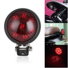 Speedpark 12V Motorcycle Modified Tail Light Brake Light for Harley(Black Red)