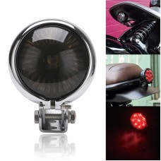 Speedpark 12V Motorcycle Modified Tail Light Brake Light for Harley(Silver+Black)