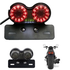 Модифицированный мотоцикл ретро -светодиодный интегрированный задний задних фонарей Тормоза (копченая черная оболочка)
