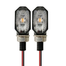 1 Pair MK-099 LED Motorcycle Steering Light Signal Lamp(Small Elliptical)