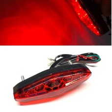 Motorcycle 15LED Brake Light Tail Light Decoration Lamp(Red Shell)