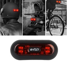 Motorbike Helmet Warning Light USB Rechargeable Waterproof Tail Light, Specification: 4 Beads