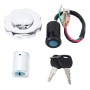 Motorcycle Fuel Tank Lock Electric Door Lock Head Lock Set with Two Universal Keys for XF125