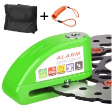 Мотоциклы / велосипедные противоугодные будильники. Блокировка дисков с кабелем и сумкой (зеленый) (зеленый)