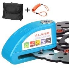 Motorcycles / Bicycle Anti-theft Lock Alarm Disc Brakes Lock with Cable and Bag (Blue)