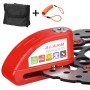 Motorcycles / Bicycle Anti-theft Lock Alarm Disc Brakes Lock with Cable and Bag (Red)