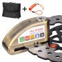 Motorcycles / Bicycle Anti-theft Lock Alarm Disc Brakes Lock with Cable and Bag (Bronze)