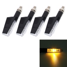 4 PCS DC 12V Motorcycle 1-LED Yellow Light Turn Signal Indicator Blinker Light