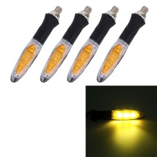 4 PCS DC 12V Motorcycle 3-LED Yellow Light Turn Signal Light