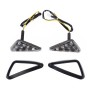 2 PCS Triangle Shape DC 12V Motorcycle 9-LED Yellow Light Turn Signal Indicator Blinker Light