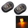 2 PCS Oval Shape DC 12V Motorcycle 9-LED Yellow Light Turn Signal Indicator Blinker Light