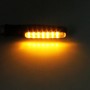 4 PCS DC 12V Motorcycle 15-LED Yellow + White Light Marquee-LED Turn Signal Indicator Blinker Light