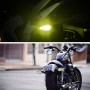 2 PCS Universal Leaf Shape Motorcycle Yellow Light Turn Signal Rear Indicator Light with 15 LED Lamps, DC 12V(Black)