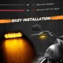 1 Pair Motorcycle Continuously Bright Handlebar LED Turn Signal Light