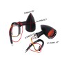 2 PCS Motorcycle LED Turn Signal Light Bullet Blinker with 10mm Mounting Bolt Threads(Black)