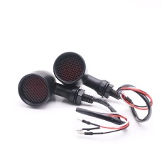 Z008 1 Pair 12V Modified Universal Motorcycle LED Turn Signal, Light Color:Red Light(Black)