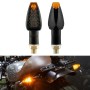 2 PCS KC025 Motorcycle 14LED Turn Signal Light(Black Shell + Smoked Black Lenses)