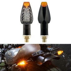 2 ПК, KC025 Мотоцикл 14LED Sign Signal Light (черная оболочка + прозрачные черные линзы)