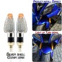 2 PCS KC025 Motorcycle 14LED Turn Signal Light(Silver Shell + Transparent Black Lenses)