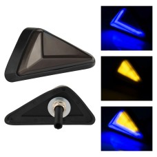 2 PCS KC051 Motorcycle Fairing Embedded LED Turn Signal Light(Yellow + Blue Light)