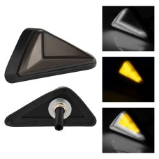 2 PCS KC051 Motorcycle Fairing Embedded LED Turn Signal Light(Yellow + White Light)