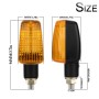 2 PCS PE-ZS102 Motorcycle Retro Style Turn Signal Light(Black + Yellow Light Shell)