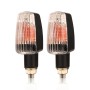 2 PCS PE-ZS102 Motorcycle Retro Style Turn Signal Light(Black + Transparent Light Shell)