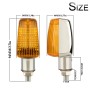 2 PCS PE-ZS102 Motorcycle Retro Style Turn Signal Light(Electroplated Silver + Yellow Light Shell)