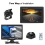 K0164 7 inch HD Car 18 IR Night Vision Rear View Backup Four Cameras Rearview Monitor