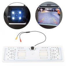 JX-9488 720x540 Effective Pixel NTSC 60HZ CMOS II Universal Waterproof Car Rear View Backup Camera with 2W 80LM 5000K White Light 4LED Lamp, DC 12V, Wire Length: 4m(White)