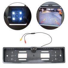 JX-9488 720x540 Effective Pixel NTSC 60HZ CMOS II Universal Waterproof Car Carbon Fiber Rear View Backup Camera with 2W 80LM 5000K White Light 4LED Lamp, DC 12V, Wire Length: 4m