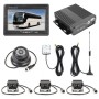 Truck 360 Degree Real-time Monitoring 4 CH SD Real-time Million Pixels SD Mobile DVR, Support SD Card / Link with Cellphone, with Monitor / GPS / Antenna