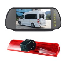 PZ476 Car Waterproof 170 Degree Brake Light View Camera + 7 inch Rearview Monitor for Volkswagen Caddy 2013-2015