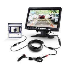 YB-CC-1 12/24V Car 7 Inch Display HD Night Vision Camera Monitoring System Truck Reverse Image, Specification: Camera+800x480 Display