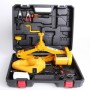 12V DC Automotive Electric Jack with Impact Wrench Car Lift Jack Tool Set(Yellow)
