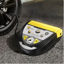 DC12V 120W 10A Tire Inflation Manometry Tire repair and Night Lighting 4 in 1 Portable Electric Air Pump Portable Air Compressor with 3m Power Cord and Cigarette Lighter for Cars